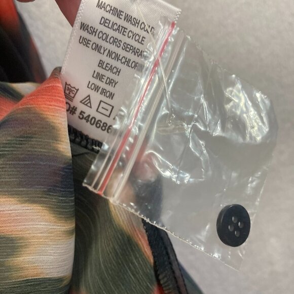 June + Vie Tiered Maxi Dress 3X Red Dark Chiffon Flowy Long Sleeve Whimsigoth - Picture 5 of 16